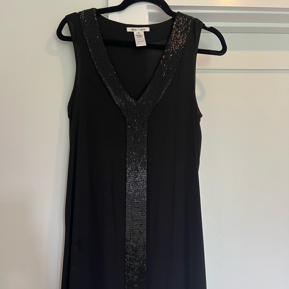 Alice and Olivia Black Silk Dress